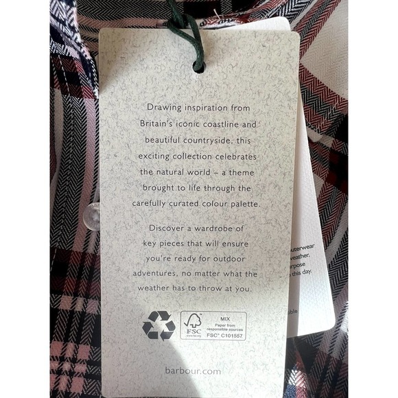 Barbour Bethwin Button Down Plaid Shirt in Cloud Check - Picture 13 of 14